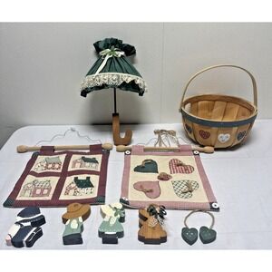 Cottagecore Grandma Chic Decor Bundle Farmhouse Country Hearts Wood Cut outs